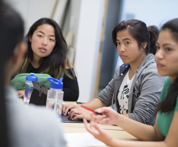 Engineering students in class